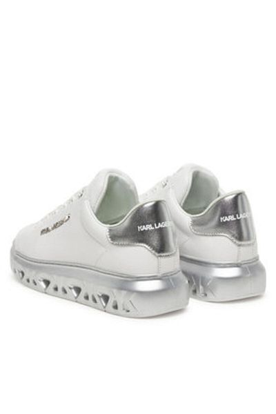 Karl Lagerfeld Women's Sneakers white KARL LAGERFELD-KL64519A 01S WHITE LTHR W/SILVER