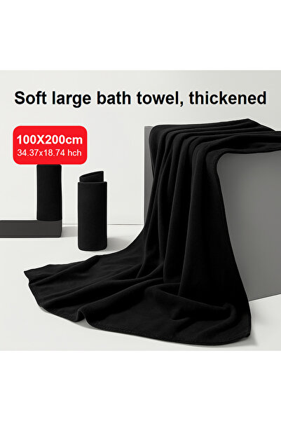 Fabienne Oversized 2Pc Beach Towel 100x200cm Microfiber Pool Towel Soft & Large Bath Sheet, Spa Towel