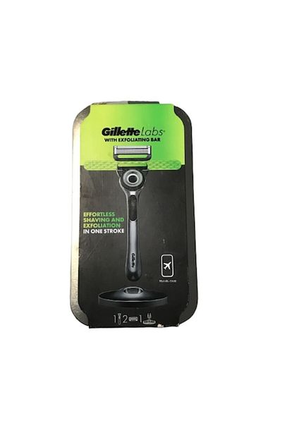 Gillette Labs Razor, 2 Blades, Metal Stand, Metal Transport Case