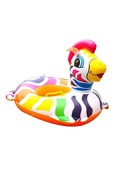 OEM Inflatable Swimming Ring for Kids, Zebra Shape with Handles, 70x55 cm