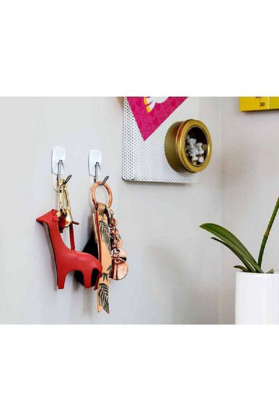 COMMAND 3-Piece Wire Hook White Small