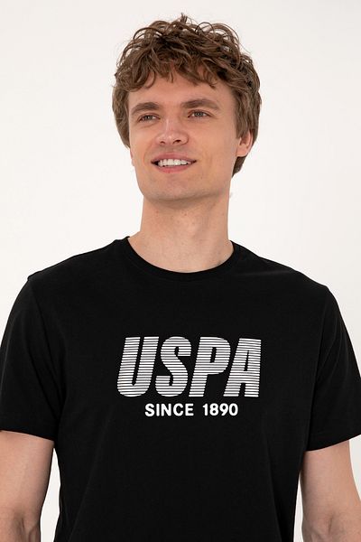 U.S. Polo Assn. Men's Regular Fit Black Crew Neck T-Shirt 50306966-Vr046