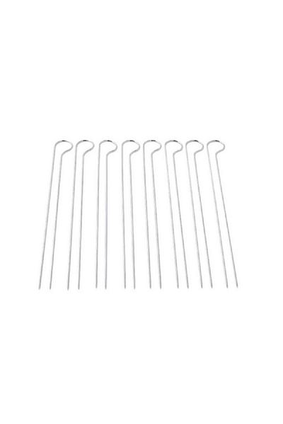 WEBER 8-Piece Stainless Steel Dishwasher Safe Barbecue Skewer Set Silver