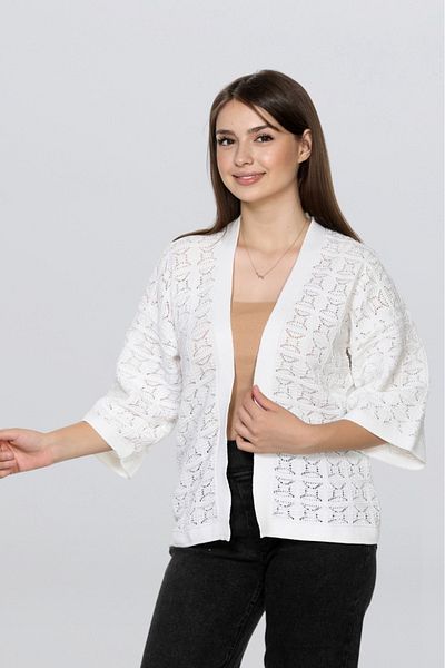 luismorro Women's Summer Knitwear Cardigan Anti-Sweat Beach Cardigan Seasonal Knitwear Cardigan Ges Sleeve