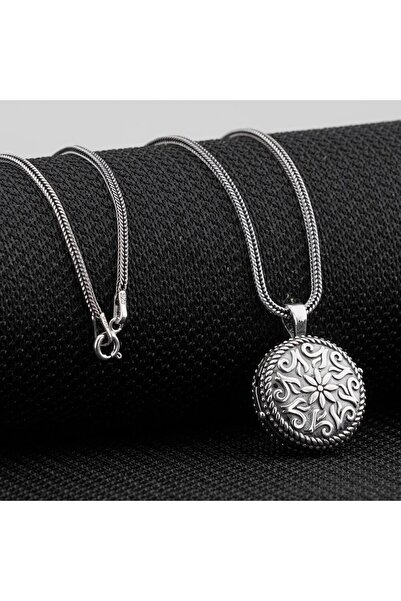 shop Çift Taraflı Açılabilir Cevşen 925 Ayar Gümüş Erkek Kolye