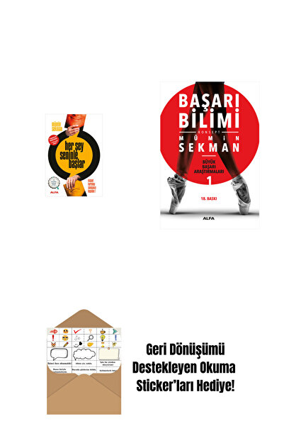 Alfa Yayınları Her Şey Seninle Başlar + Başarı Bilimi + Okuma Sticker'ları