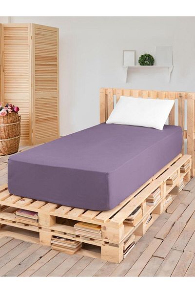 Karna Home Flat Elastic Single Percale Sheet