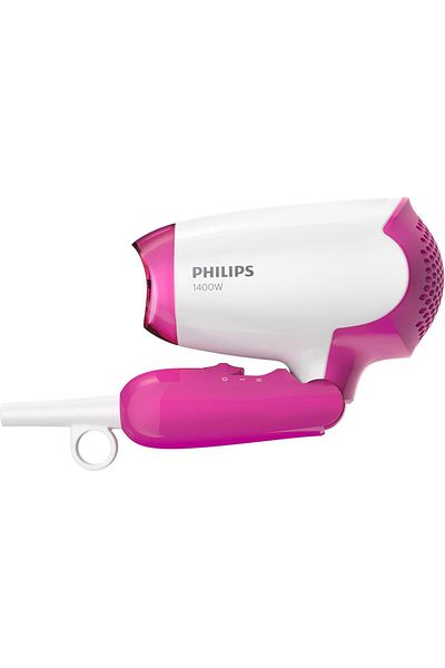 Philips Hair Dryer with Compact and Ergonomic Design, 1400W, Pink/White - BHD003/03