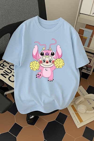 SOHR Unisex Bărbați/Femei Angel Labubu Colorat cu imprimeu supradimensionat B...