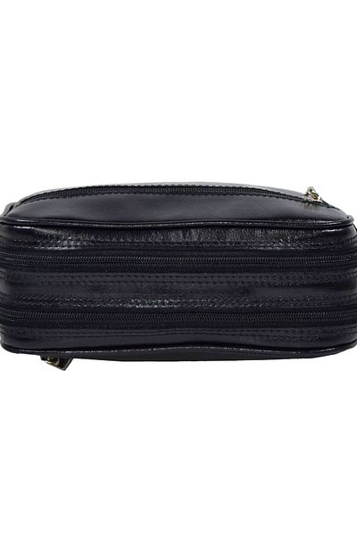 Magazinul de genti Men's genuine leather handbag and shoulder bag model 034, Black