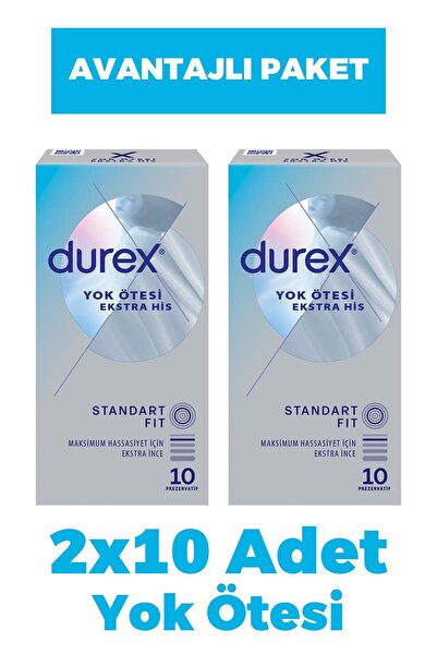 Durex Yok Ötesi Ekstra İnce Ekstra His 10'lu Prezervatif 2 Adet
