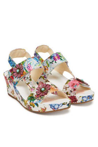 LAURA VITA Sandale damă multicolore LAURA VITA-FACDIAO 37 BLANC