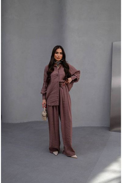 ossons Elastic Waist Modal Shirt Pants Suit