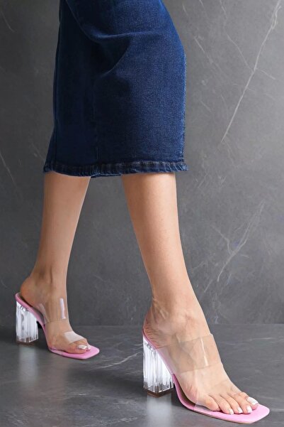 PayBuy Women's Elegant Shoes Transparent Heeled Slippers Special Design Evening Dress Shoes