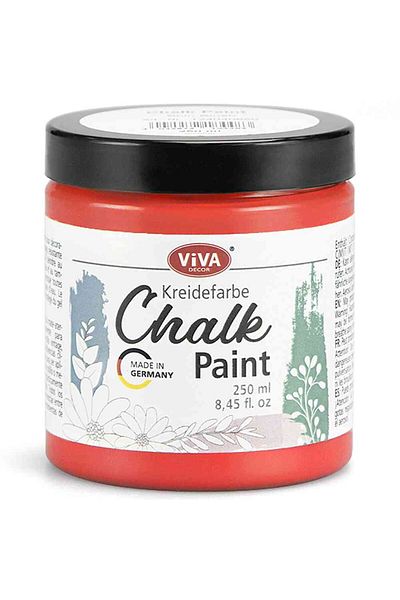 Viva Decor Creamy furniture paint, with chalk, VIVA DECOR, 250ml Poppy red