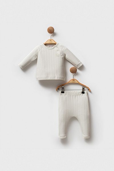 Cassiope Long Sleeve Soft Touch 2-Piece Baby Boy Set with Elastic Waist