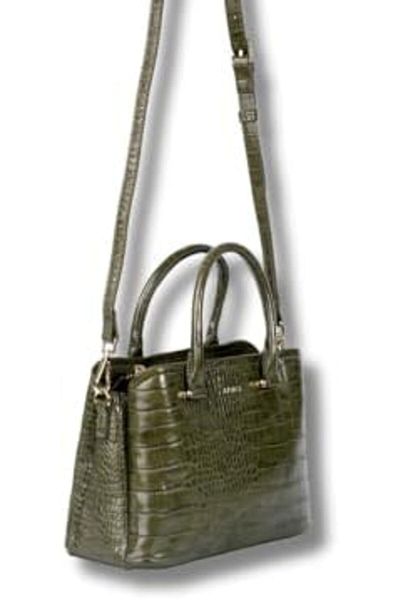 AMICA Daphne Reptile Textured Vegan Leather Ladies Shoulder Crossbody Handbag