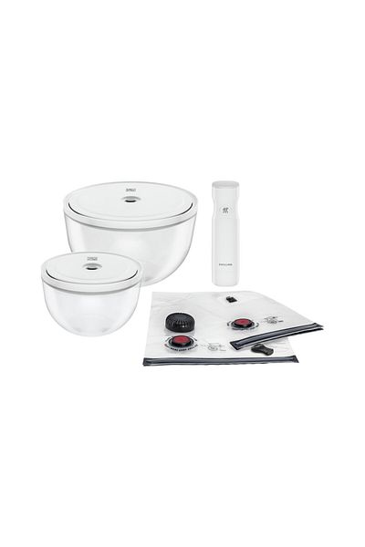 ZWILLING Fresh & Save Bowls Vacuum Starter Set M/L 9 Pieces Glass