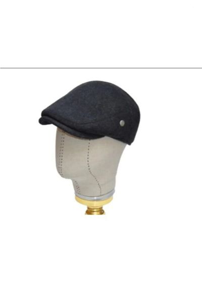 ergül çanta Wool Cashmere Winter Eared Men's Cap Hat Beckham Model