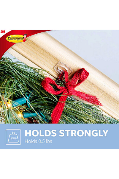 COMMAND 6-Piece Mini Hook with 8 Strips Clear