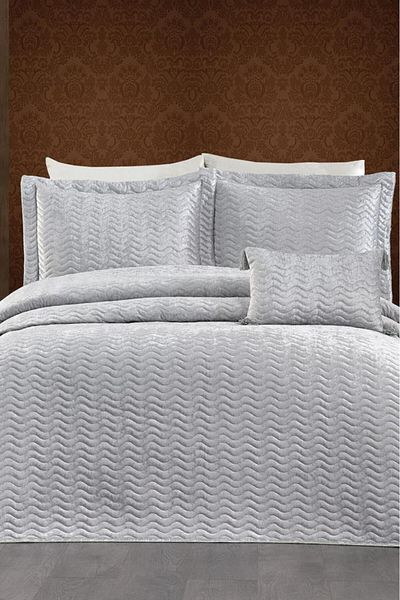 Çeyiz Diyarı Nova Double Bedspread Gray