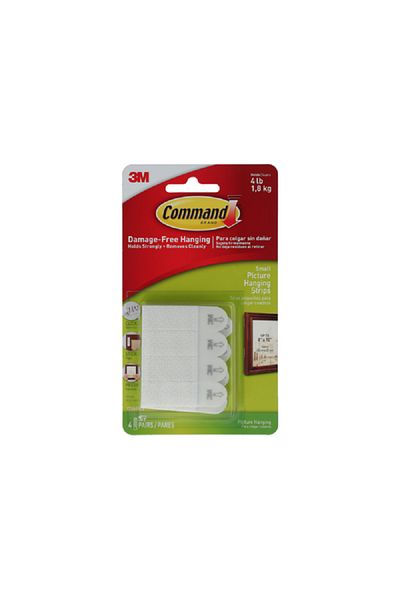 COMMAND 4-Piece Picture Hanging Strips White Small