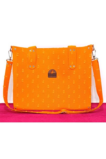 Sequoia Bags DENİM ÇANTA Yuvarlak Destroy Lazer Efektli Tekne Denim Çanta DES...