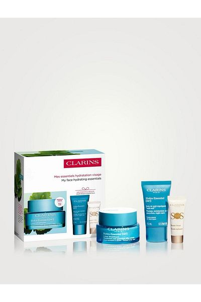 Clarins Hydra-Essentiel, Facial Hydration Set - Day Cream + Night Cream + Illuminating Primer