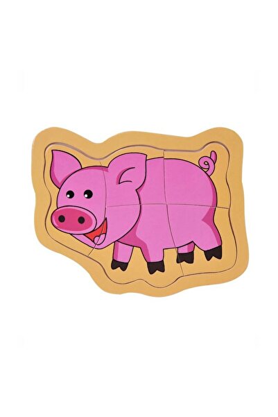 OEM Puzzle Incastru din Lemn Purcel 5 Piese