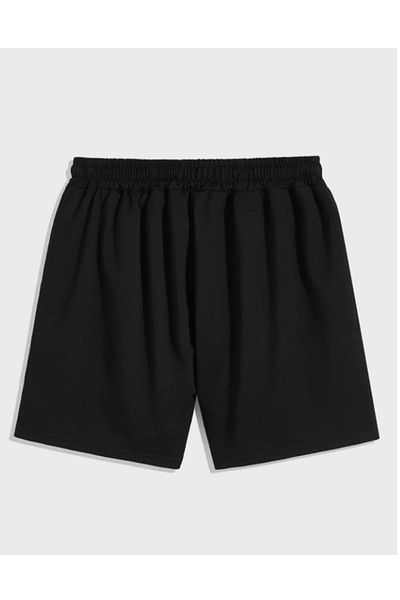 LAUSRA Men's Flexible Comfortable Wear Black Mini Cut Shorts Suitable for Beach Wear in the Sea