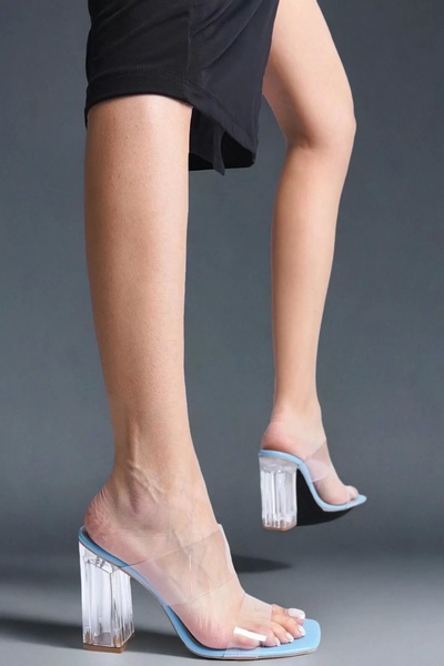 PayBuy Women's Elegant Shoes Transparent Heeled Slippers Special Design Evening Dress Shoes