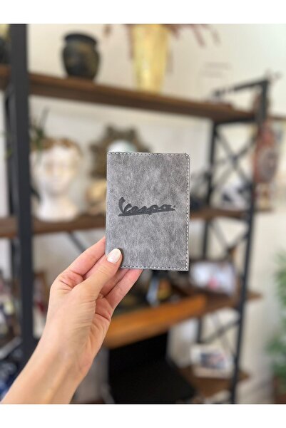 EFE DERİ EFE LEATHER Vespa حافظة رخصة السيارة المخيطة من الجلد حافظة رخصة الس...