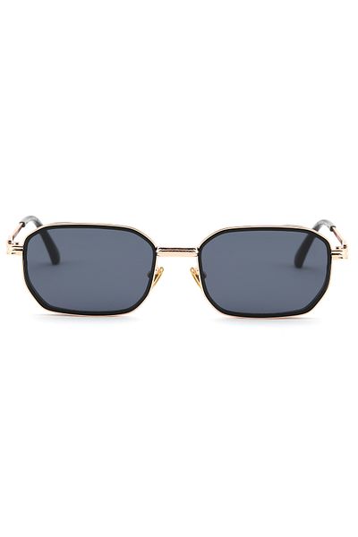 Angel Eyes Black Gold Frame Black Glass Eşref Single Eyeglasses