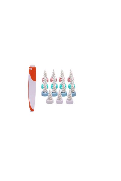 OEM 17-piece set, device and 16 silicone heads for cleaning ears Epilum, plastic, silicone