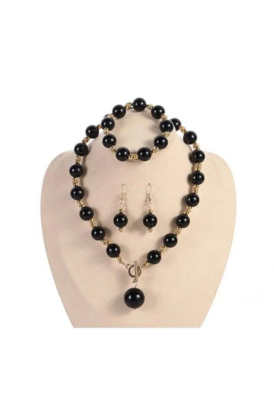 Shiklik MODA Set of 3 Black Pearl Jewelry to Complement Your Elegance