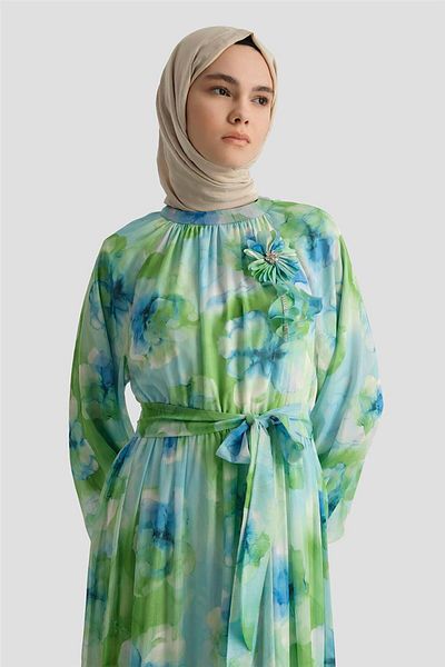 Armine Patterned Dress 25Yd4018 Blue