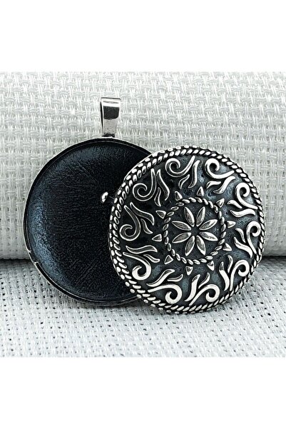 shop Yuvarlak Cevşen Muska Kabi 925 Ayar Gümüş Erkek Kolye Ucu