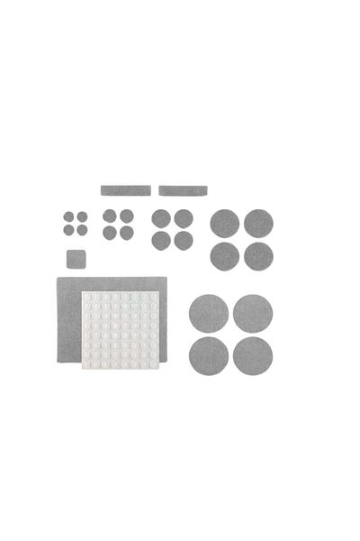 OEM Set of 215 adhesive pads for furniture protection X Protector, felt, rubber, gray