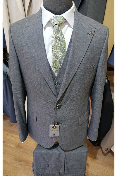 Ted Davıd Smoked Micro Patterned Vest Suit
