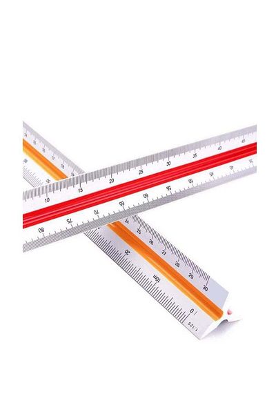 MARKQ Architectural Scale Ruler, Triangular Ruler For Drafting Students Blueprint Engineers Architec