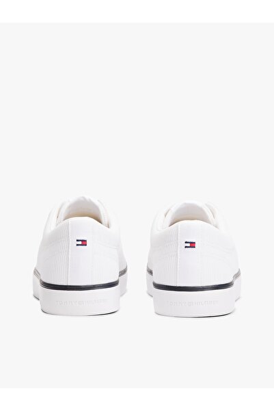Tommy Hilfiger TH HI VULC CORE LOW II MESH Erkek Beyaz Sneaker FM0FM05513YBS