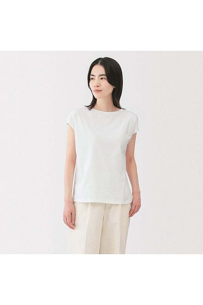 Muji قميص جيرسي بأكمام فرنسية