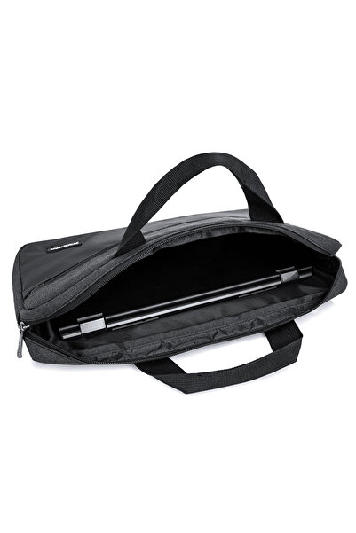 zagatto Τσάντα φορητού υπολογιστή για γυναίκες, άνδρες, 15,6 ίντσες, μαύρη, κομψή, επαγγελματική, λεπτή, 42x30x4,5 cm, ZG626