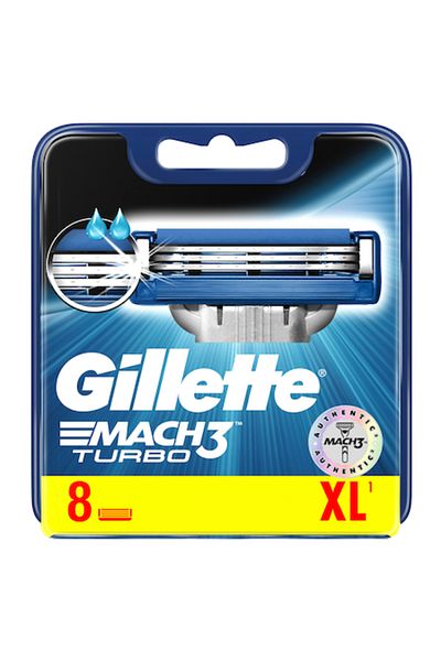 Gillette Gillette Mach3 Turbo Razor Blades, 8 pcs