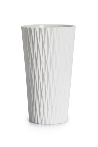 LAMART Classic white porcelain vase 20.5 cm