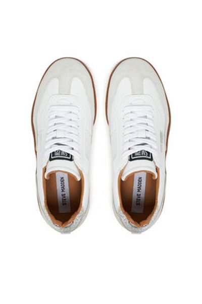 Steve Madden Women's Sneakers white STEVE MADDEN-SM11003591 WHS WHITE/ SILVER