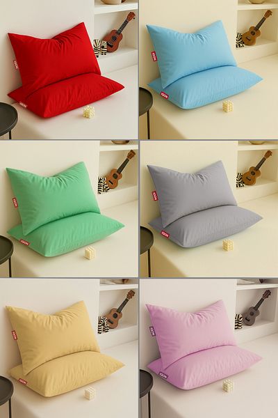 İQON Pillow Case 12 Pieces |   Red |   Turquoise |   Green |   Gray |   Yellow |   Pink |