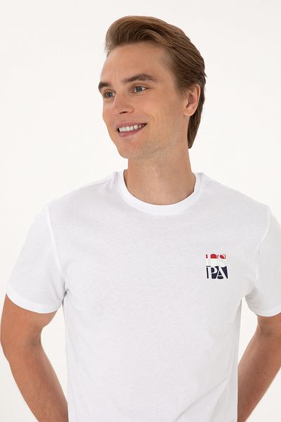 U.S. Polo Assn. Men's Regular Fit White Crew Neck T-Shirt 50306911-Vr013