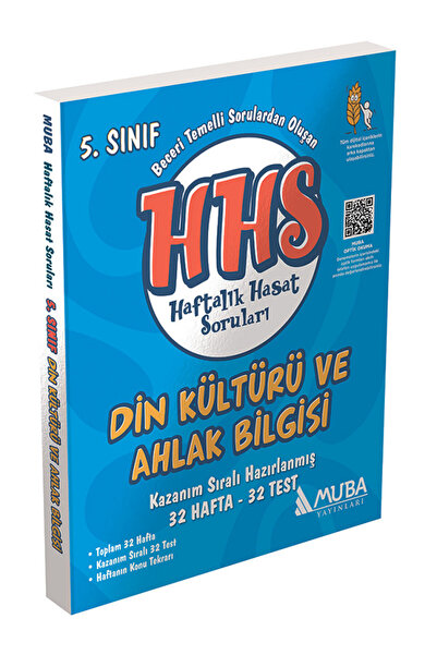 Evrensel İletişim Yayınları 5.Sınıf Muba HHS Din Kültürü Haftalık Hasat Soruları / Kazanım Sıralı Hazırlanmış / 32 Hafta 32 Test