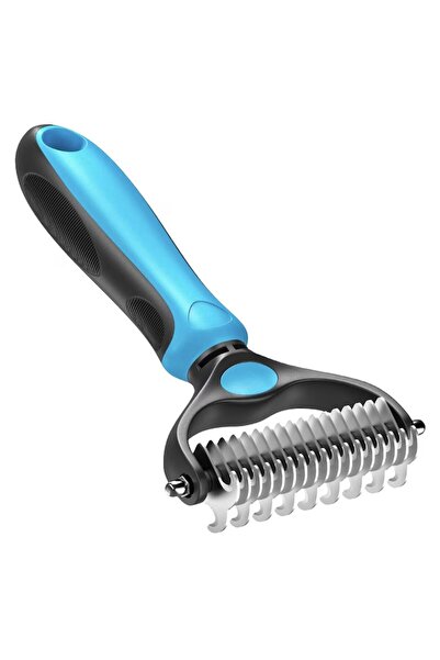 OEM Dog and Cat Detangling Brush, Ergonomic, Double-Ended, For Short and Long Fur